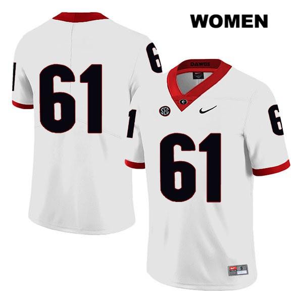Georgia Bulldogs Women's Blake Watson #61 NCAA No Name Legend Authentic White Nike Stitched College Football Jersey YLN0056CJ
